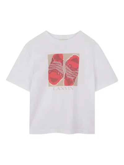 Lanvin Boys' Classic Logo Print T-shirt In White