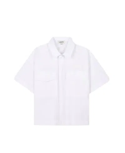 Lanvin Boys' Short Sleeve Shirt - Little Kid, Big Kid In White