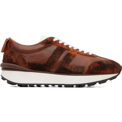 Lanvin Color-block Sneakers In Brown