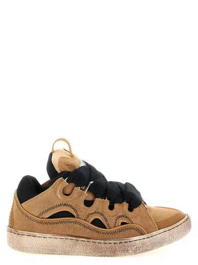 Lanvin Brown Lace Up Sneakers