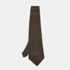Lanvin Brown Patterned Silk Traditional Tie In Brown