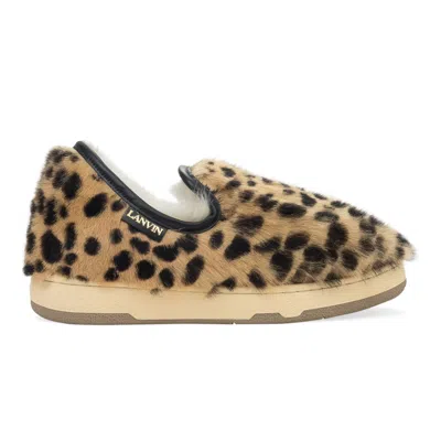 Lanvin Brown/black Slip On Sneakers