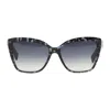Lanvin Brown/blue Signature Acetate Glasses In Black