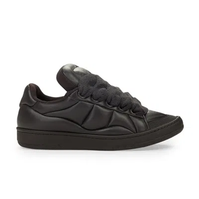 Lanvin Brown/brown Basses Curb Xl Sneakers In Black