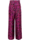 Lanvin Brush Stroke-printed Trousers In Pink