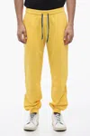 Lanvin Brushed Cotton Lace Curb Sweatpants In Yellow