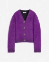 Lanvin Brushed-effect Cardigan In Anemone