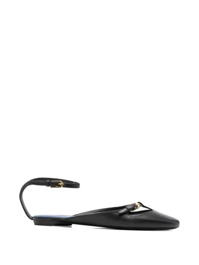 Lanvin Buckle-fastening Ballerina Shoes In Black