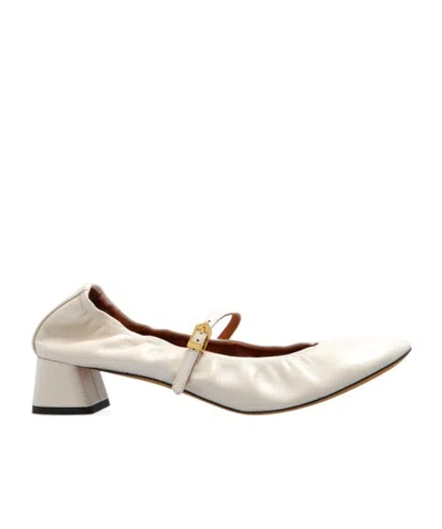 Lanvin Buckle High Heels In Nude