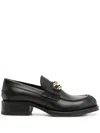 Lanvin Black Leather Medley Loafers In Black