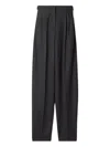Lanvin Buckled Tailored Trousers In Black