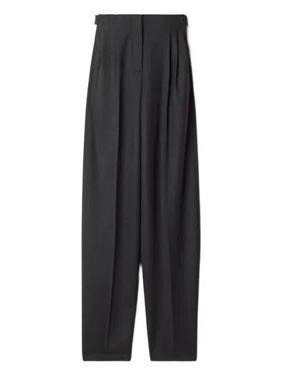 Lanvin Buckled Tailored Trousers In Black