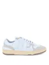 Lanvin Mesh And Leather Clay Sneakers With In Blanco
