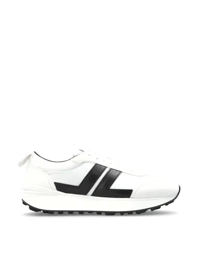 Lanvin Bumper Logo Sneakers In White