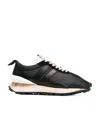 Lanvin Bumper Distressed Sneakers In Black Nylon In Black