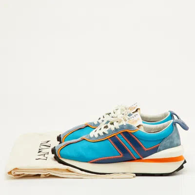 Pre-owned Lanvin Bumper Size 41 Multicolor Fabric Leather And Suede Runner Sneakers