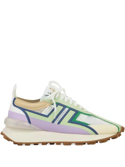 Lanvin Bumpr "beurre/menthe" Sneakers In Green