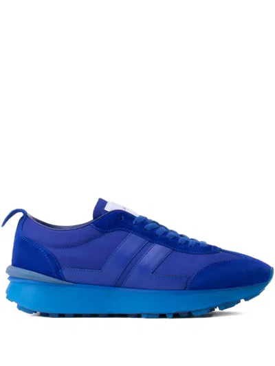 Lanvin Bumpr Panelled Sneakers In Blue