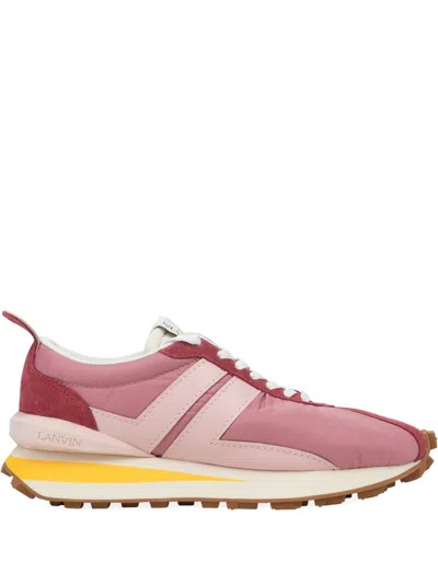 Lanvin Bumpr "rose Foncé/rose" Sneakers In Red
