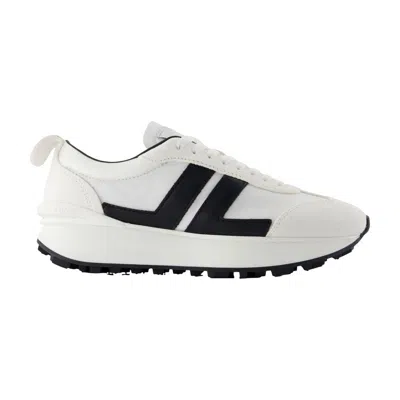 Lanvin White Leather Sneaker In Black