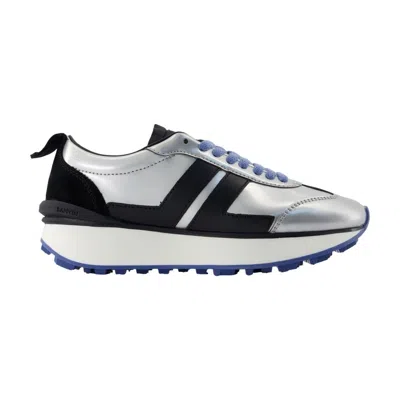 Lanvin Bumpr Smooth Sneakers In Silver