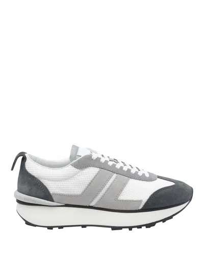 Lanvin Bumper Striped Lace-up Sneakers In Multi