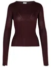 Lanvin Ribbed Knitwear Fitted Slit Cuffs