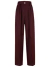 Lanvin Wide Leg Pants With Belt In Multicolor