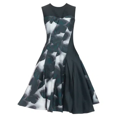 Lanvin Butterfly Panelled Cocktail Dress Jeon Jihyun In Grey