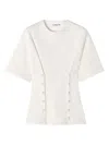 Lanvin Button-detailed Fitted Top In White