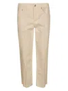 Lanvin Button Fitted Jeans In White
