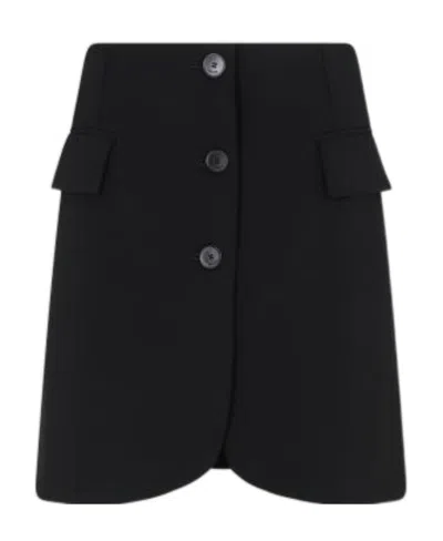 LANVIN LANVIN BUTTON-DETAILED TAILORED MINI SKIRT