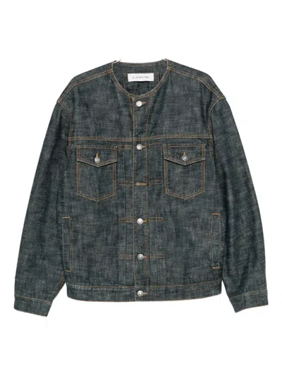 Lanvin Buttoned Denim Jacket In Blue
