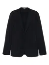 Lanvin Buttoned Single-breasted Blazer In Black