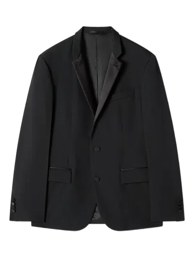 Lanvin Buttoned Wool Blazer In Black