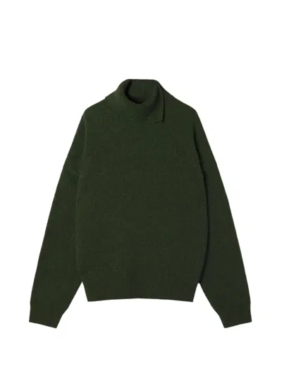 Lanvin Button-neck Cashmere Sweater In Gray