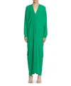 Lanvin Caftan Dress In Emerald Green