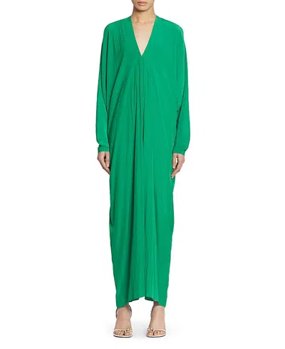 Lanvin Caftan Dress In Emerald Green