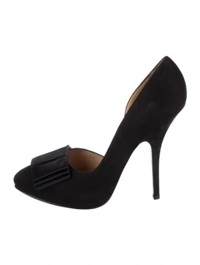 Pre-owned Lanvin Calfskin Pumps In Black