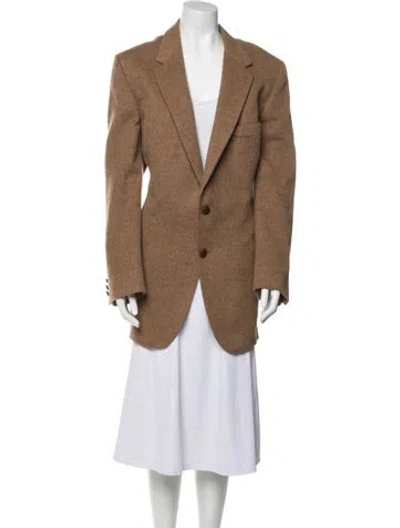 Pre-owned Lanvin Camel Hair Coat In Brown