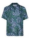 Lanvin Silk Shirt With Flower Print In Multicolour