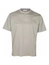 Lanvin Denim T-shirt With Embroidered Logo In Denim