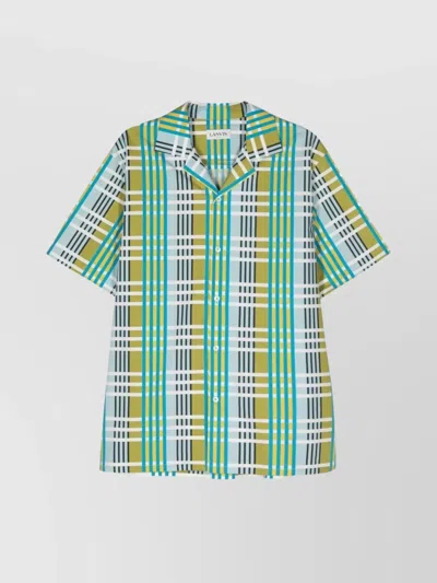 LANVIN CHECKED BOWLING SHIRT