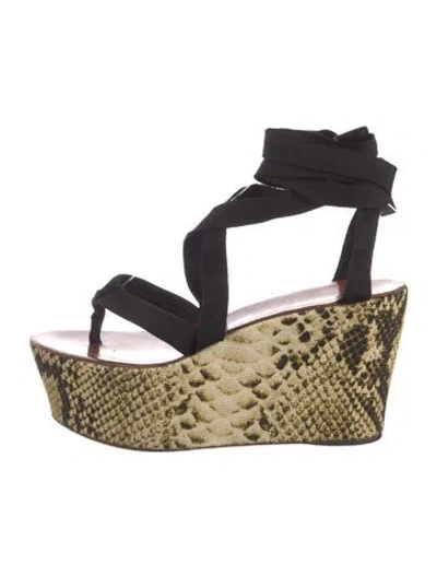 Pre-owned Lanvin Canvas Animal Print Espadrilles In Multi