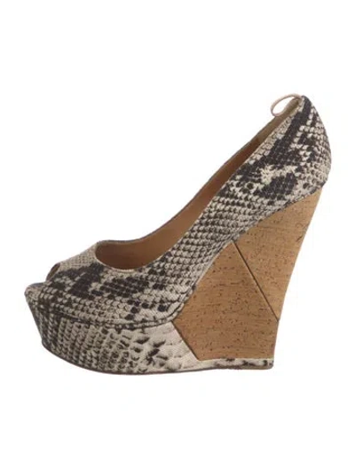 Pre-owned Lanvin Canvas Animal Print In Neutral