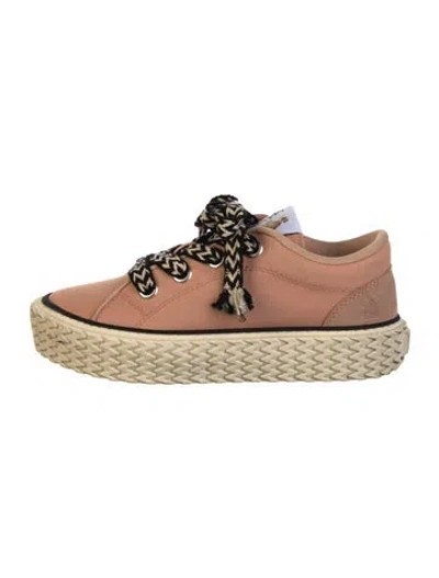 Pre-owned Lanvin Canvas Printed Sneakers In Multi
