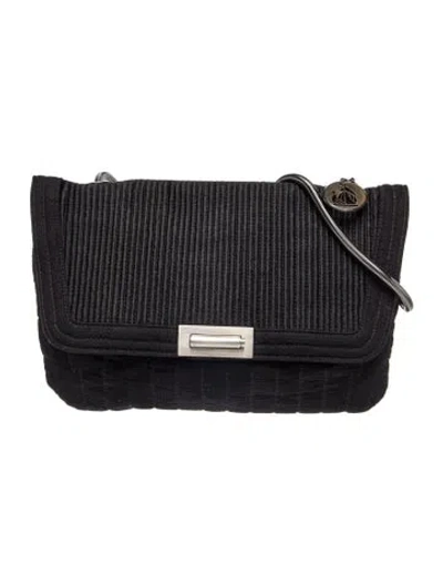 Pre-owned Lanvin Canvas Shoulder Bag In Black