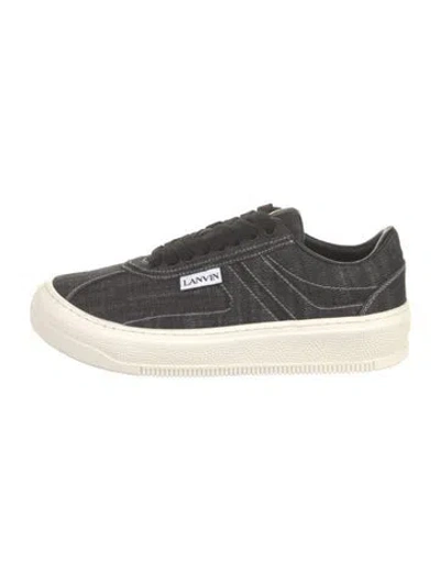 Pre-owned Lanvin Canvas Sneakers In Black