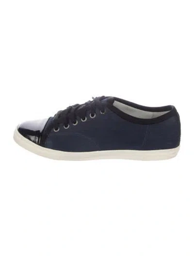 Pre-owned Lanvin Canvas Sneakers In Blue