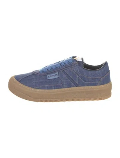 Pre-owned Lanvin Canvas Sneakers In Blue